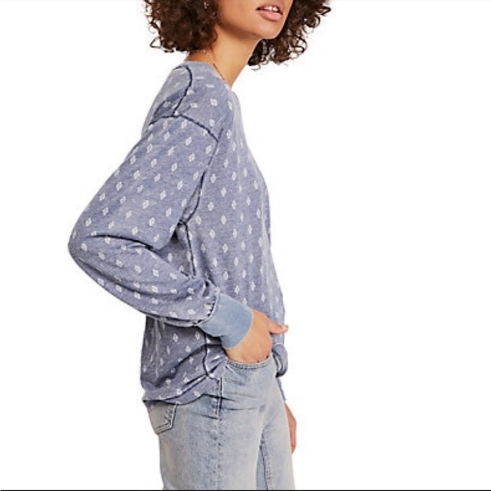 Free People Arielle Printed Top - Picture 3 of 7